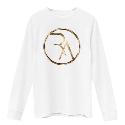 3D MACRO GOLD MONOGRAM LONG SLEEVE TEE