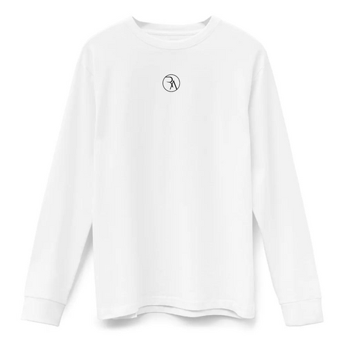 MICRO MONOGRAM EMBROIDERED LONG SLEEVE TEE (CENTER)